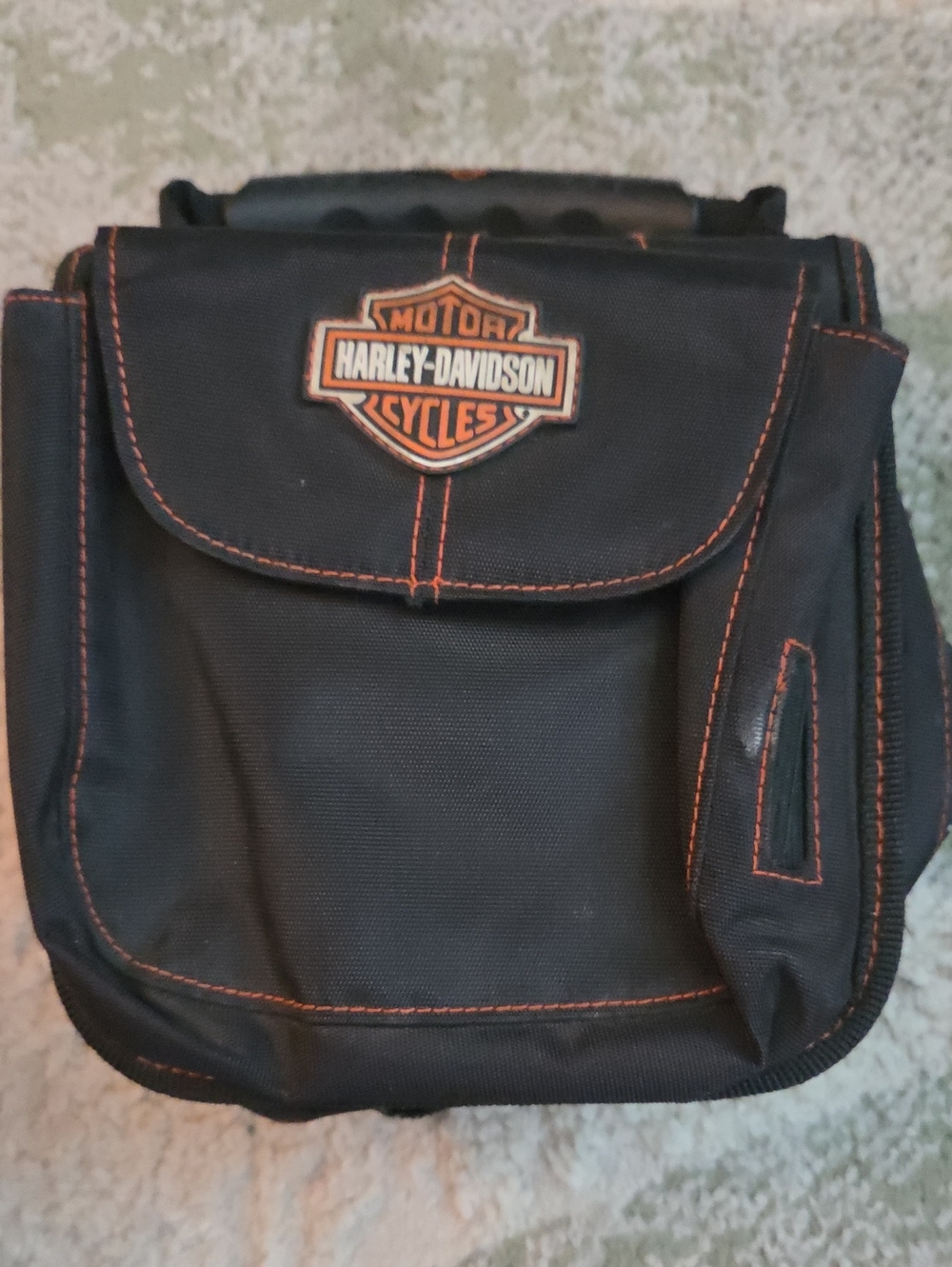 Harley‑Davidson Black with Orange Trim Compact CD Bag